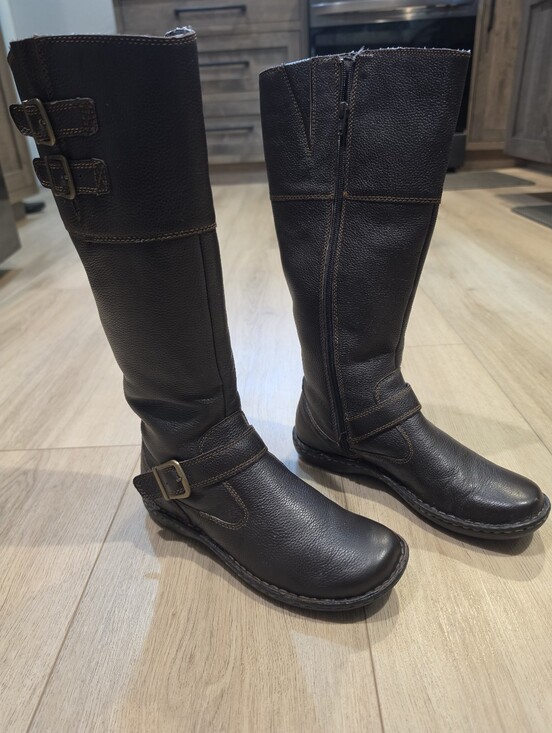boc Shoes - b.o.c. Born Concept Brown Leather Tall Riding Boots Women's Size 8